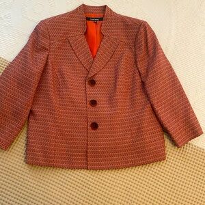 Orange Textured Blazer